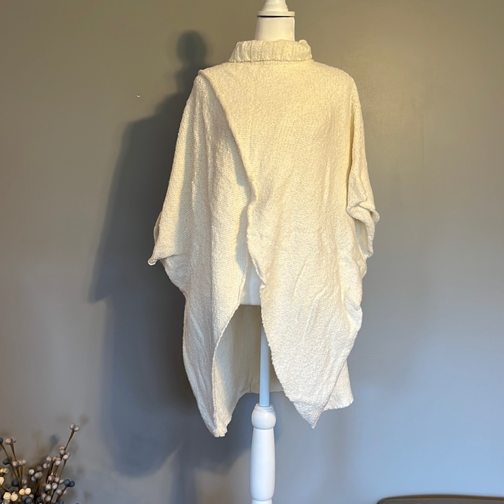Elan Cream Long Sweater, One Size